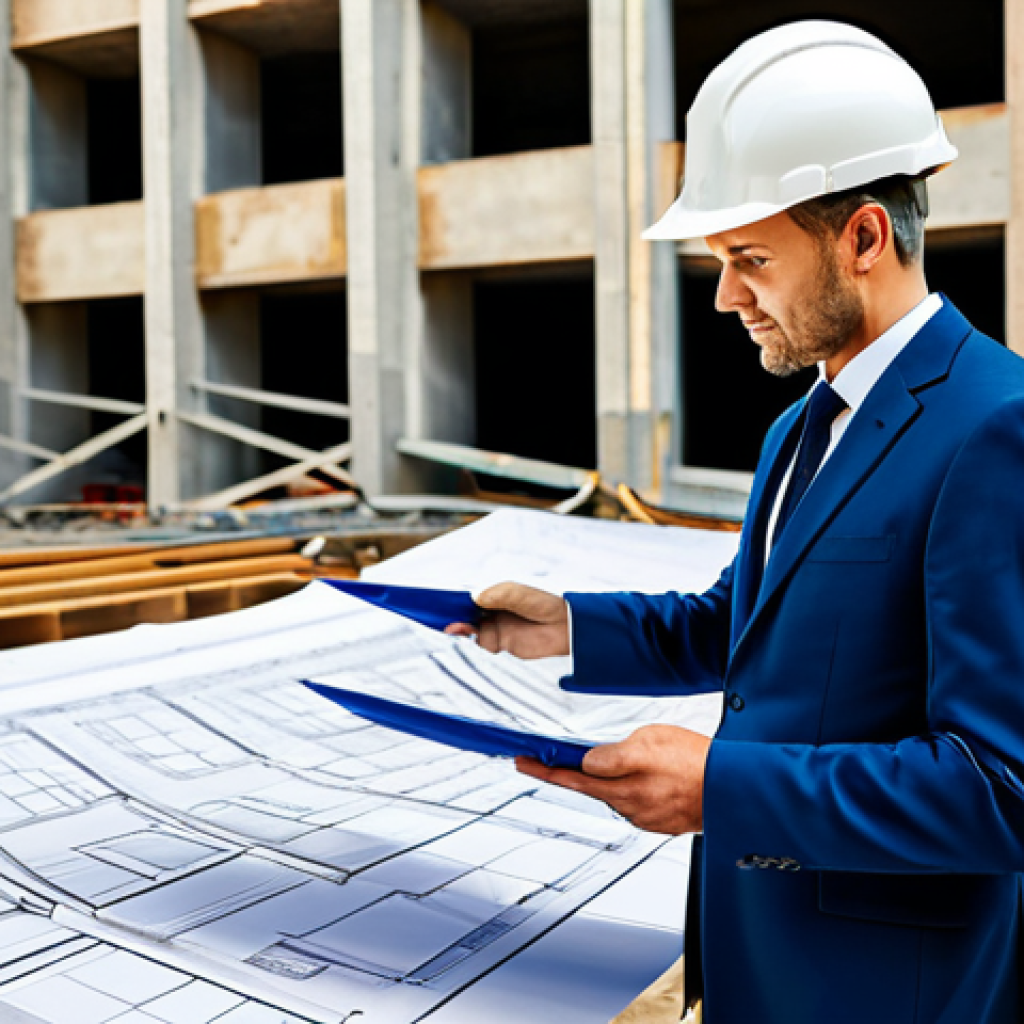**

"A professional architect, fully clothed in appropriate attire, reviewing blueprints on a construction site in Milan, Italy. The scene is bright and sunny. Safe for work, perfect anatomy, correct proportions, family-friendly, high-resolution rendering."

**