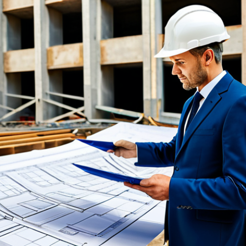 **

"A professional architect, fully clothed in appropriate attire, reviewing blueprints on a construction site in Milan, Italy. The scene is bright and sunny. Safe for work, perfect anatomy, correct proportions, family-friendly, high-resolution rendering."

**